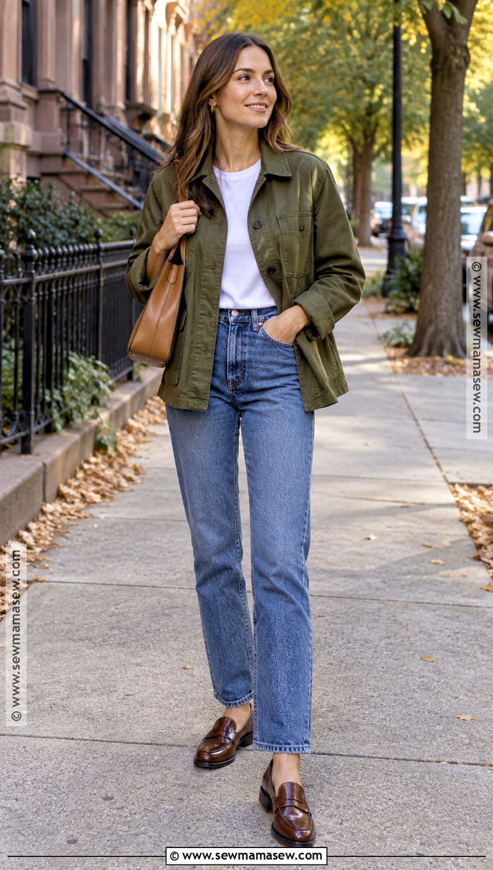 Chore Coat And Straight Leg Jeans Outfit - 15 fashion for fall ideas 2026