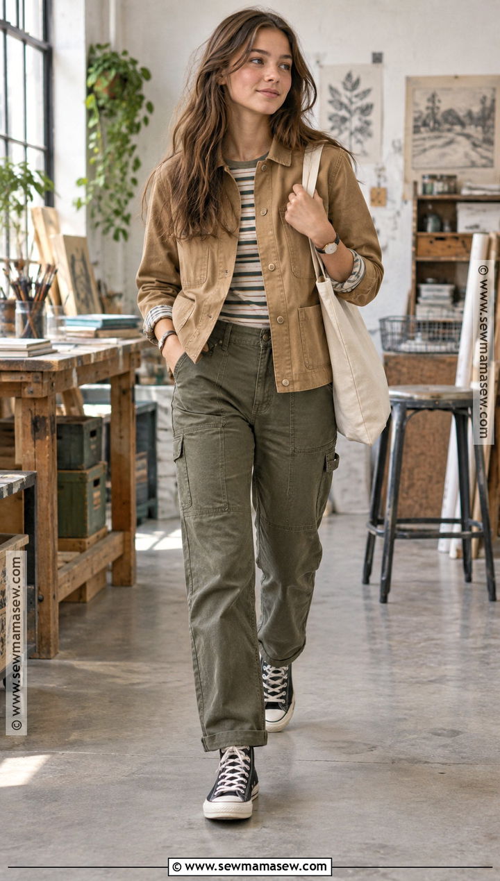 Chore Jacket And Carpenter Pants Fall Outfit - 20 Teen Girl Fall Outfits