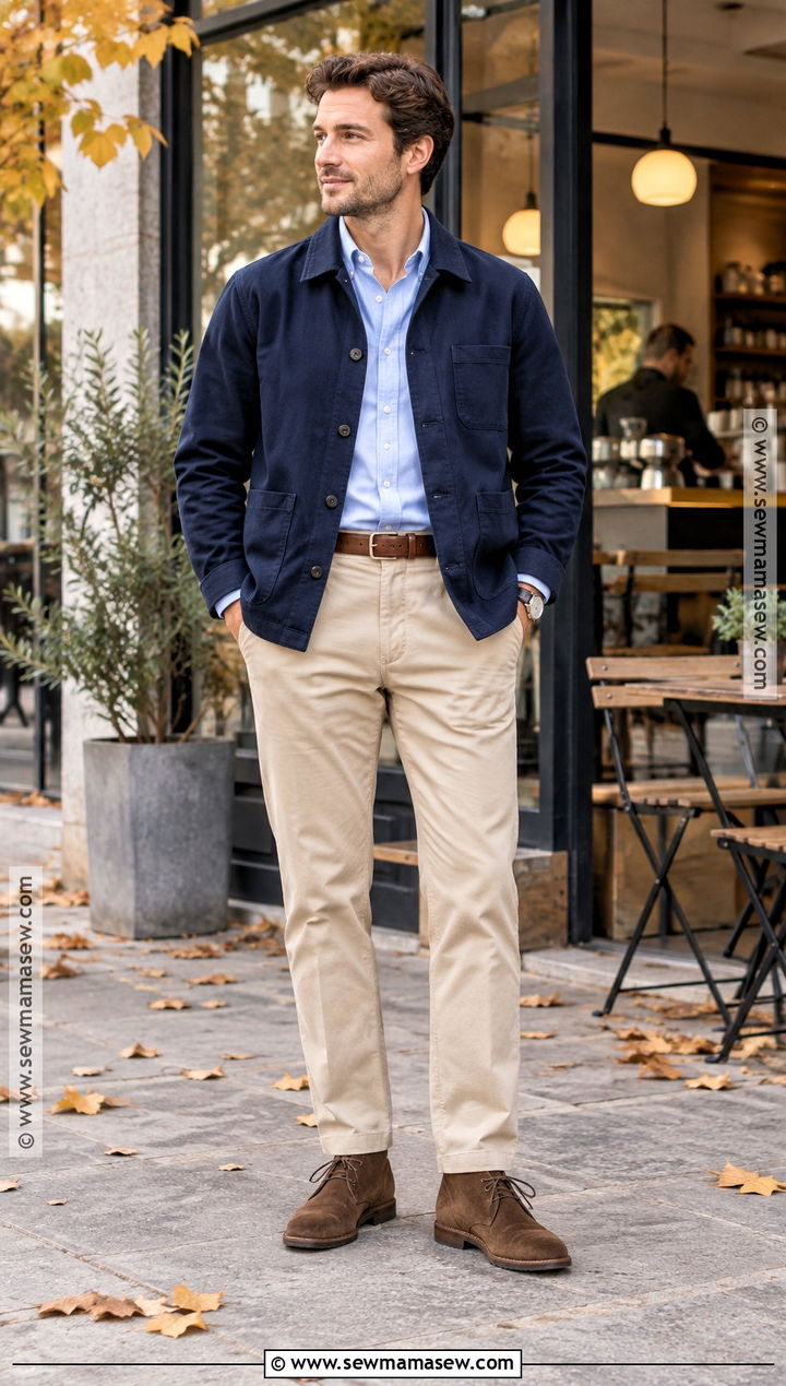 Chore Jacket Autumn Outfit - 15 Minimalist Autumn Outfit Ideas for Men