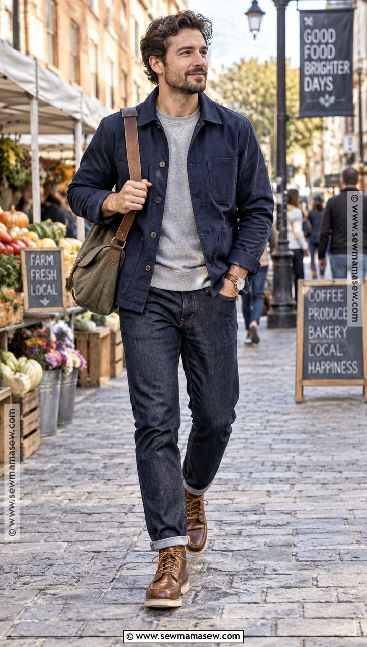 Chore Jacket Fall Outfit - 20 Fall Mens Fashion Ideas