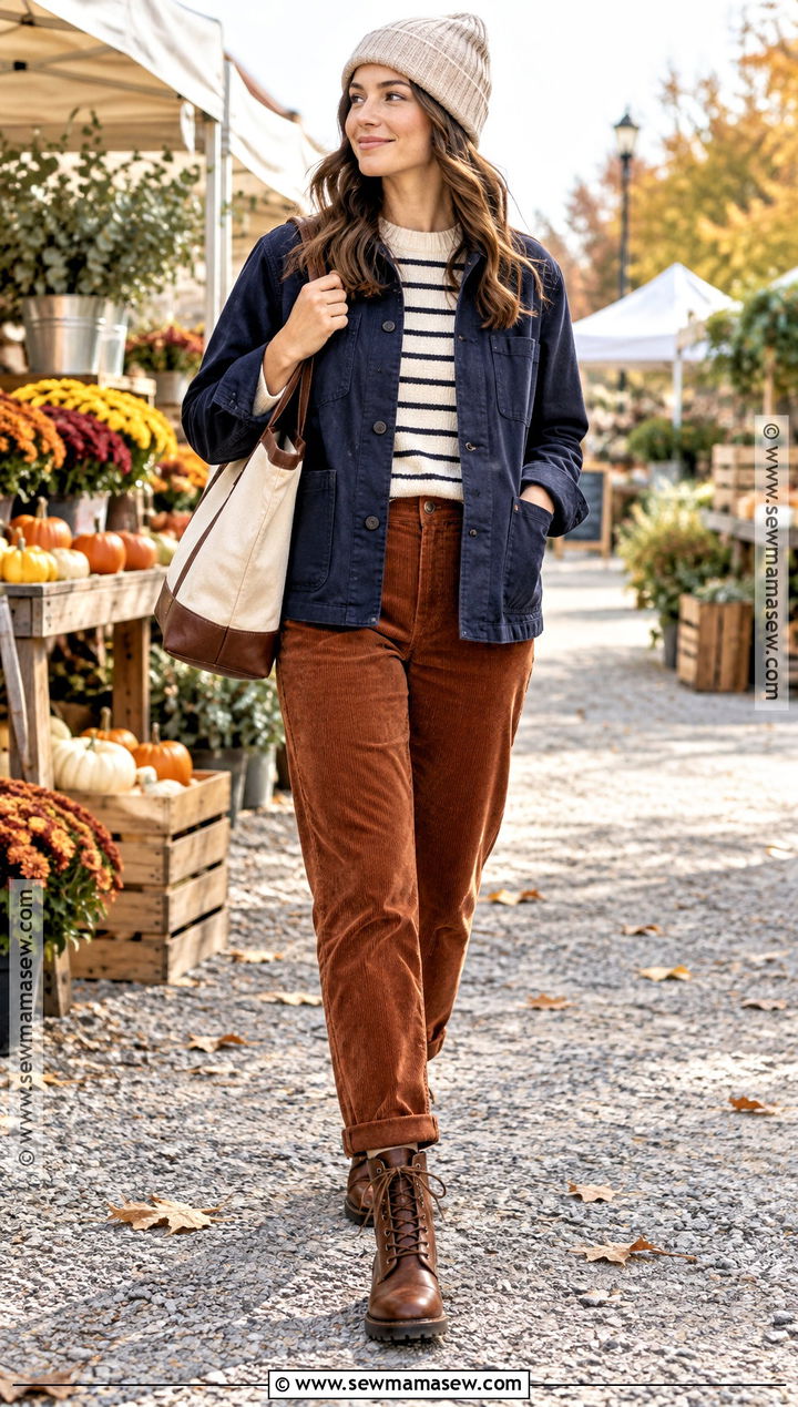 Chore Jacket and Corduroy Pants Fall Outfit - 20 style for fall ideas