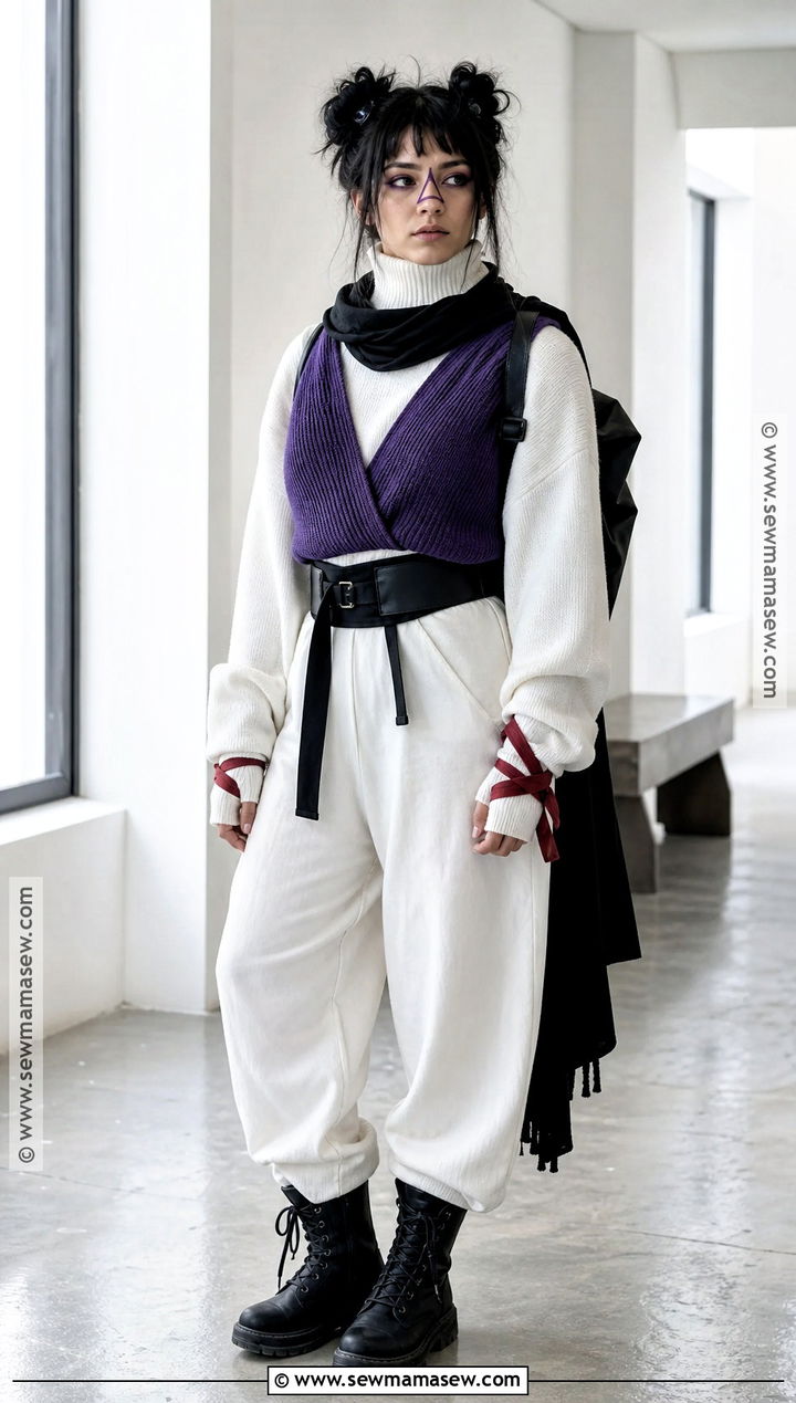Choso Cosplay With Oversized White Sweater - 35 Choso Cosplay Fem Ideas