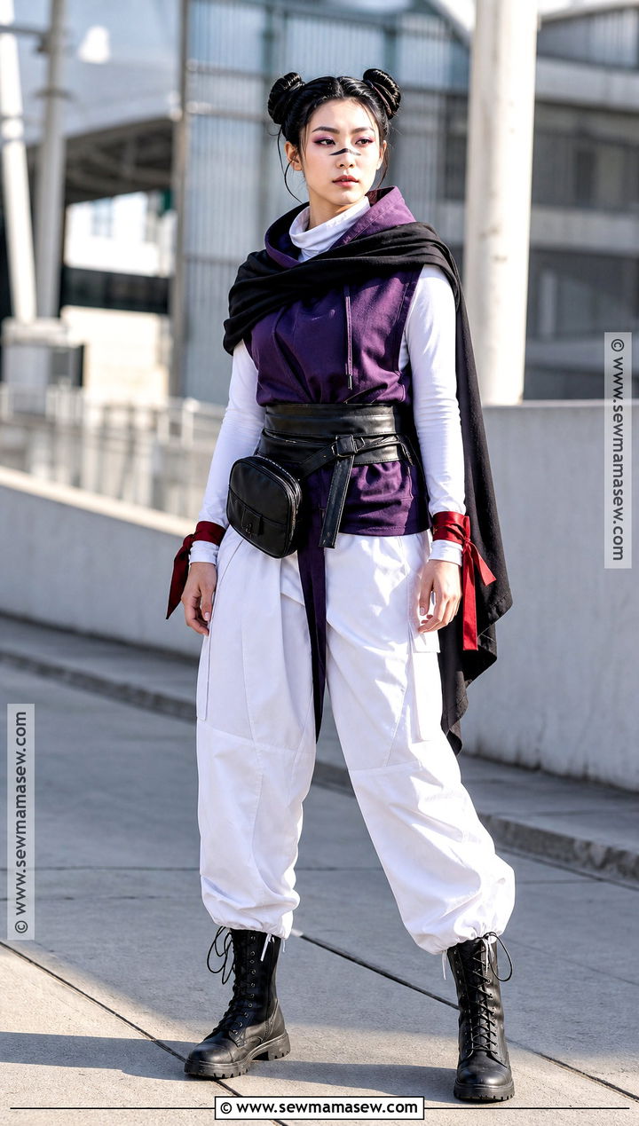 Choso Cosplay With Purple Hoodie - 35 Choso Cosplay Fem Ideas