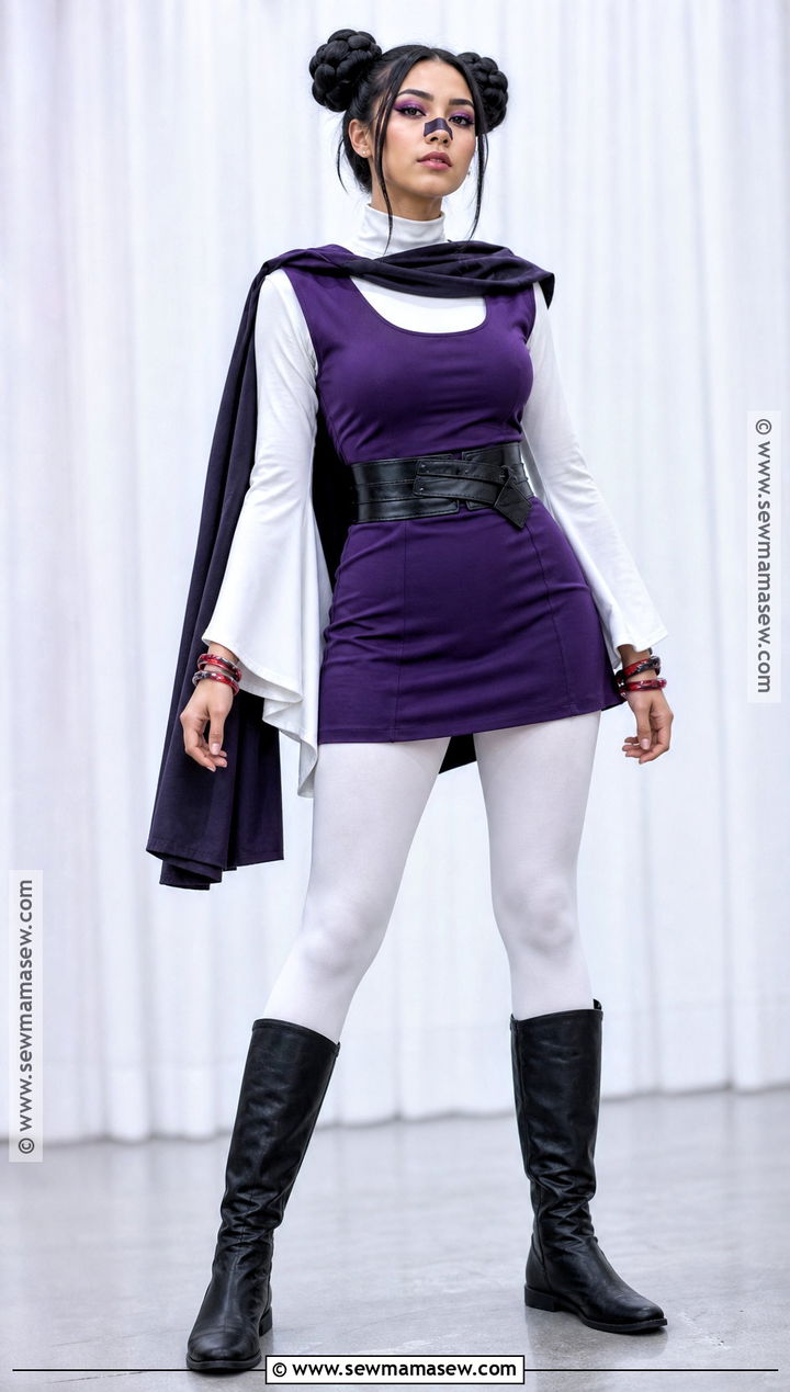 Choso Cosplay With Purple Mini Dress - 35 Choso Cosplay Fem Ideas