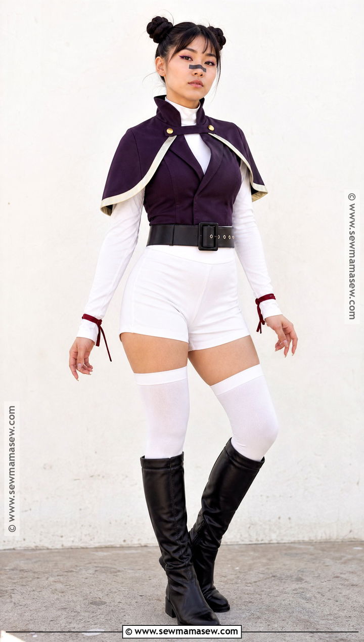 Choso Cosplay With Purple Vest And Shorts - 35 Choso Cosplay Fem Ideas