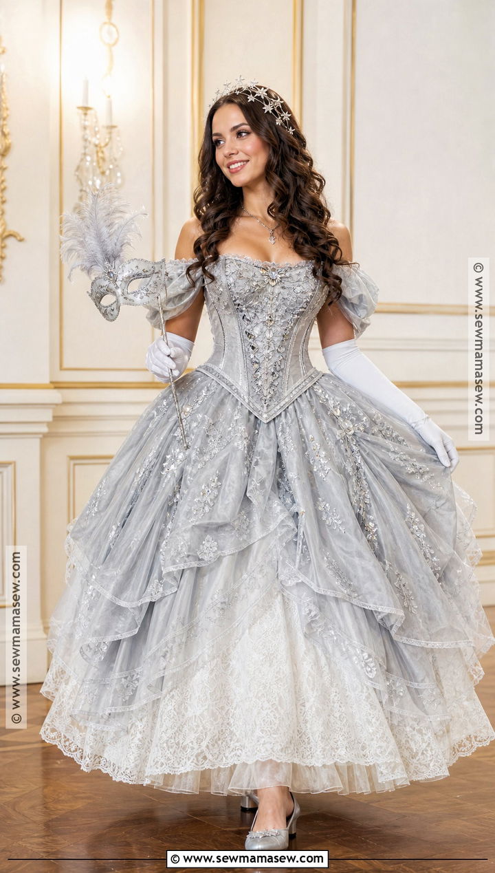 Christine Daae Silver Masquerade Costume - 35 christine daae costume ideas