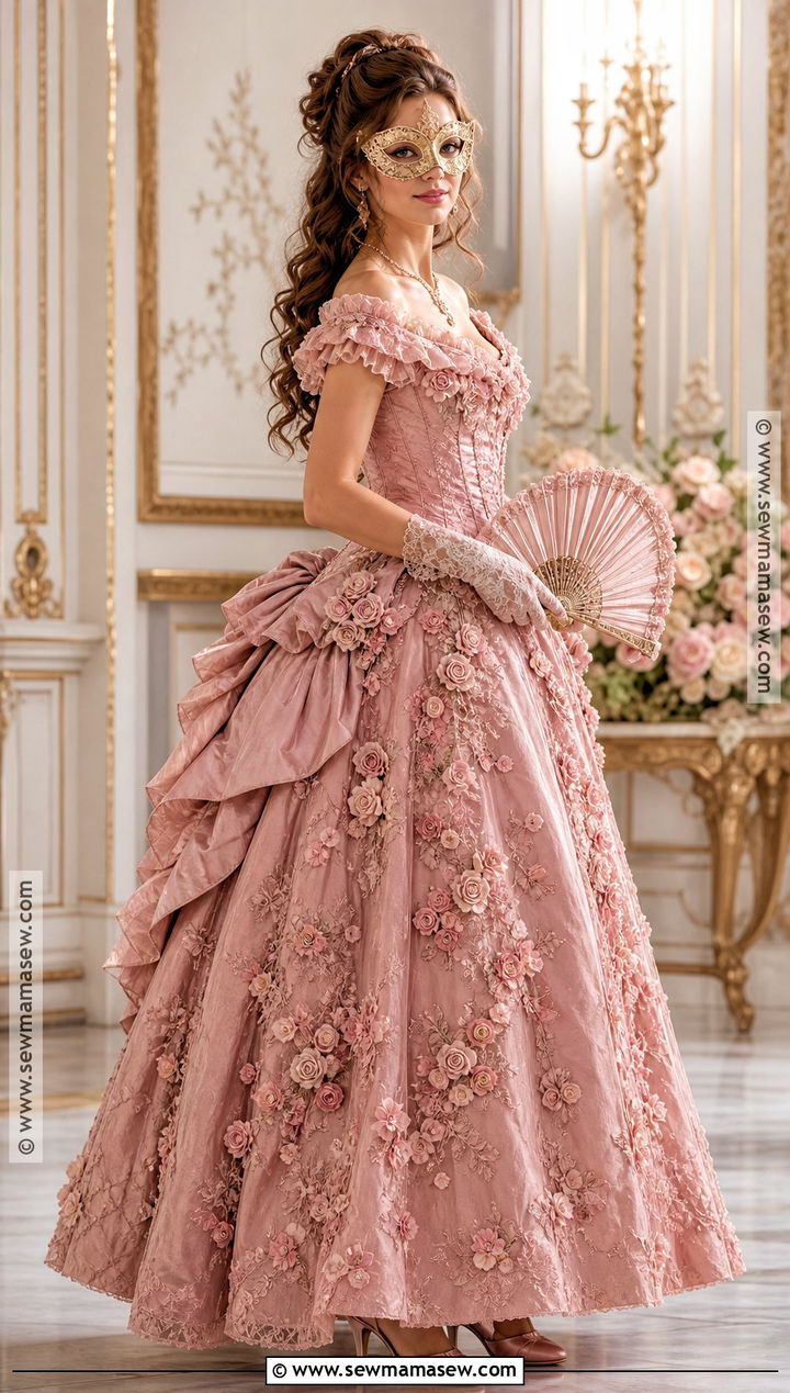 Christine Pink Masquerade Costume - 30 Phantom Of The Opera Halloween Costumes
