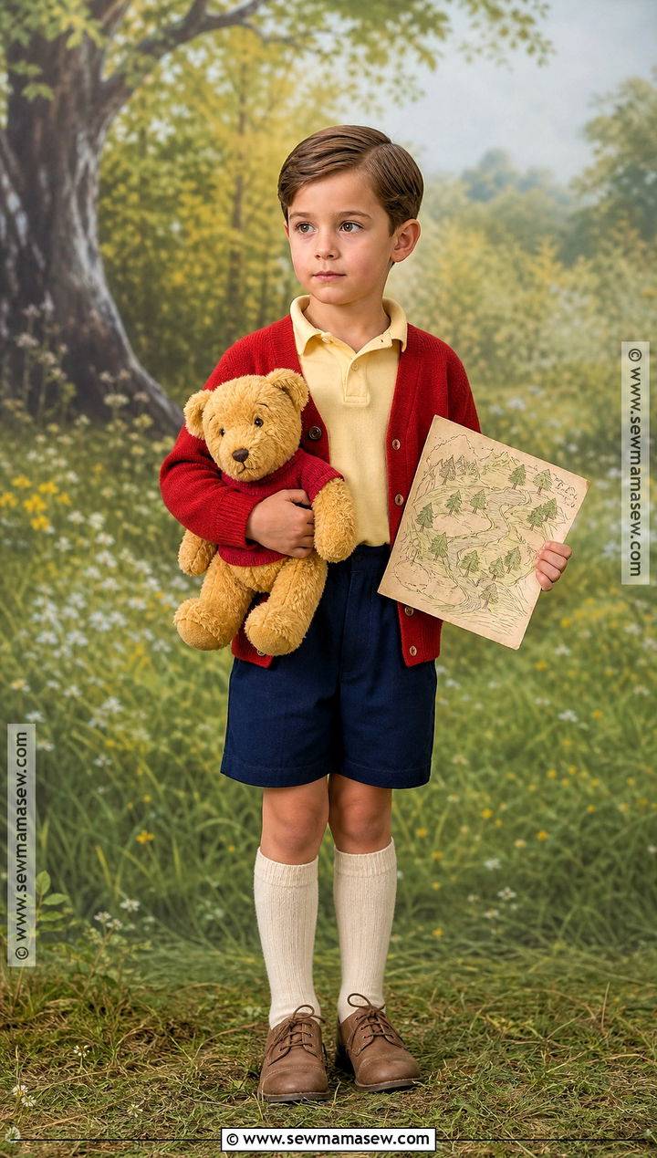 Christopher Robin Costume With Teddy Bear - 30 world book day costumes for boys