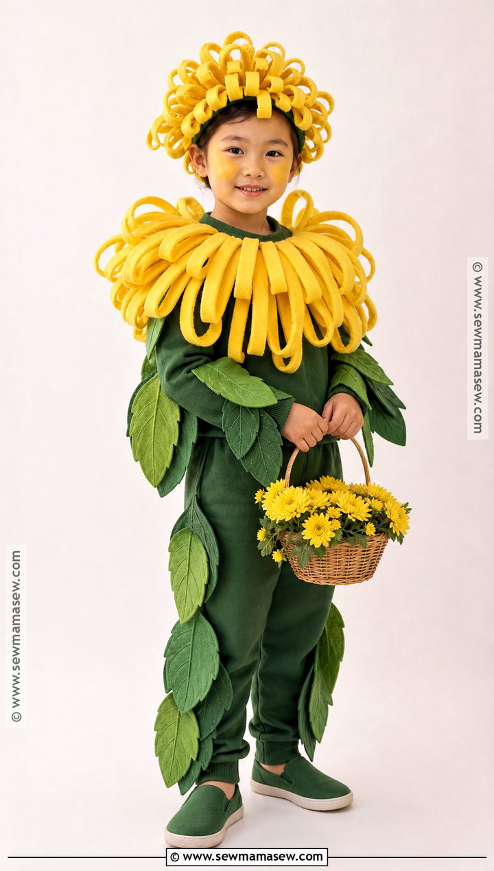 Chrysanthemum Flower Costume For Kids - 30 flower costume ideas for kids
