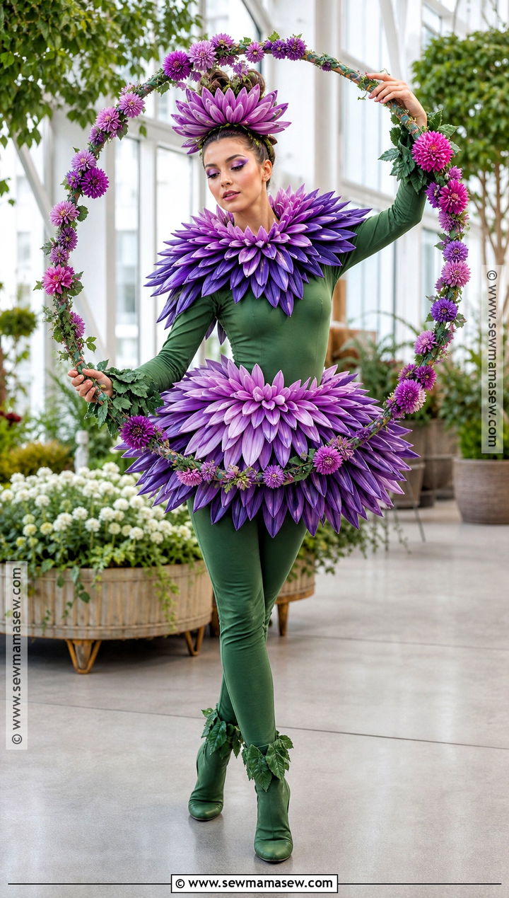 Chrysanthemum Flower Costume - 40 Flower Costume Ideas