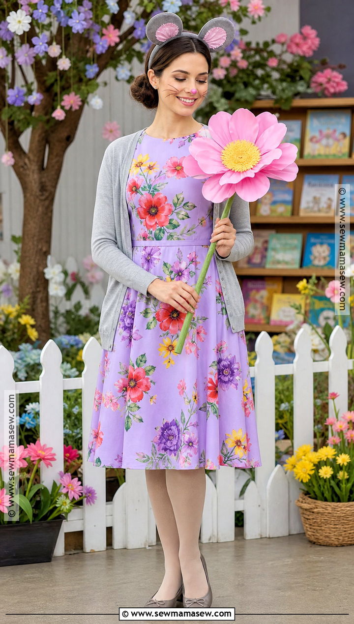 Chrysanthemum Mouse Costume With Floral Dress - 30 storybook character costumes for teachers