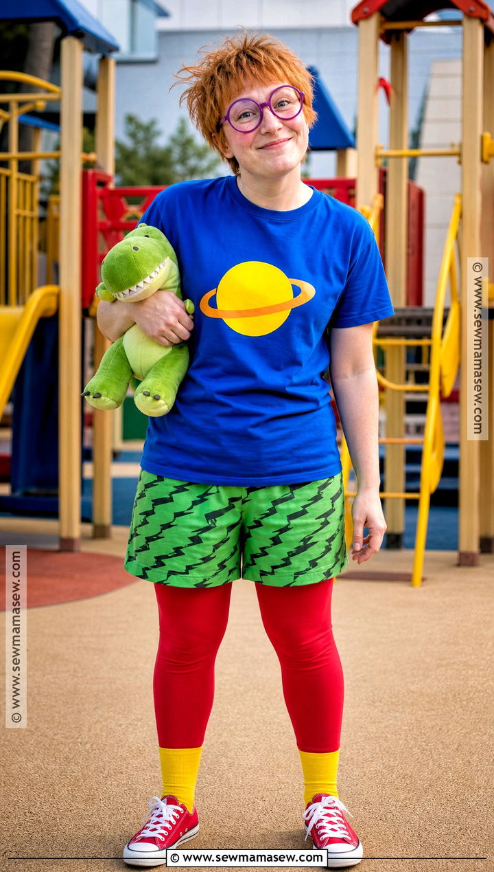 Chuckie Finster Costume With Blue Shirt - 30 ginger hair costume ideas