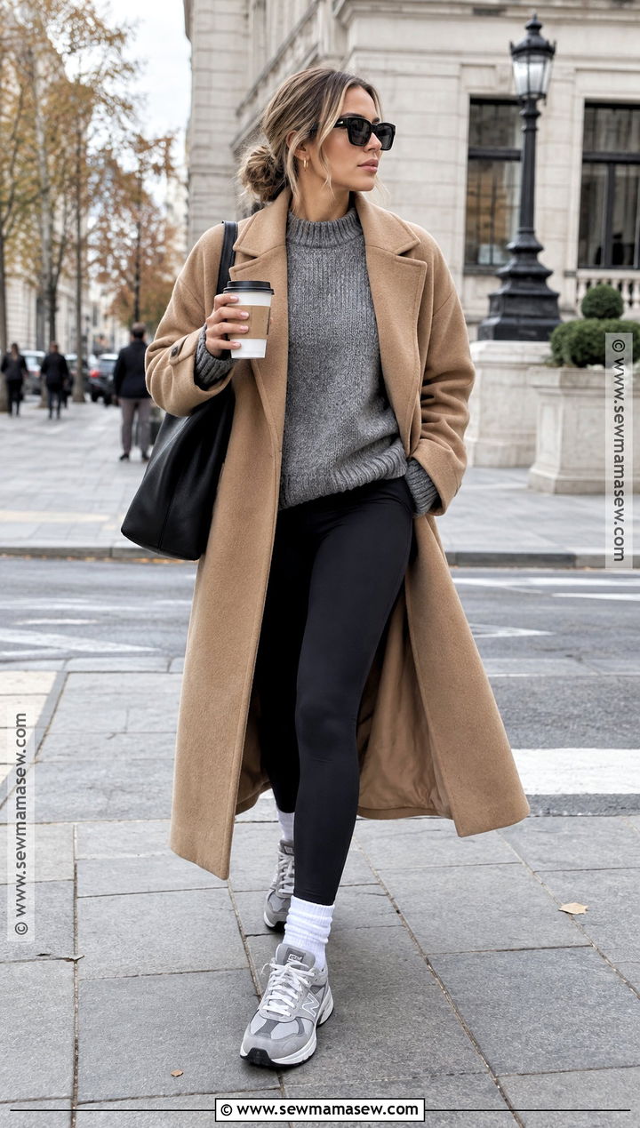 Chunky Sneakers With Leggings And An Oversized Coat - 15 fall 2026 sneaker trends