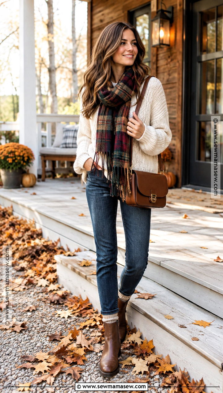 Chunky Sweater Cabin Outfit - 25 cabin outfit fall ideas