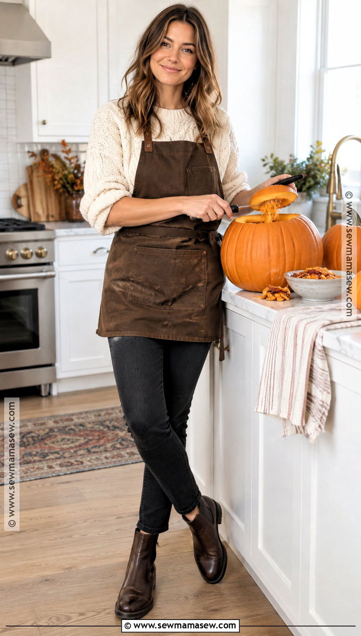 Chunky Sweater Pumpkin Carving Outfit - 20 Pumpkin Carving Outfit Ideas