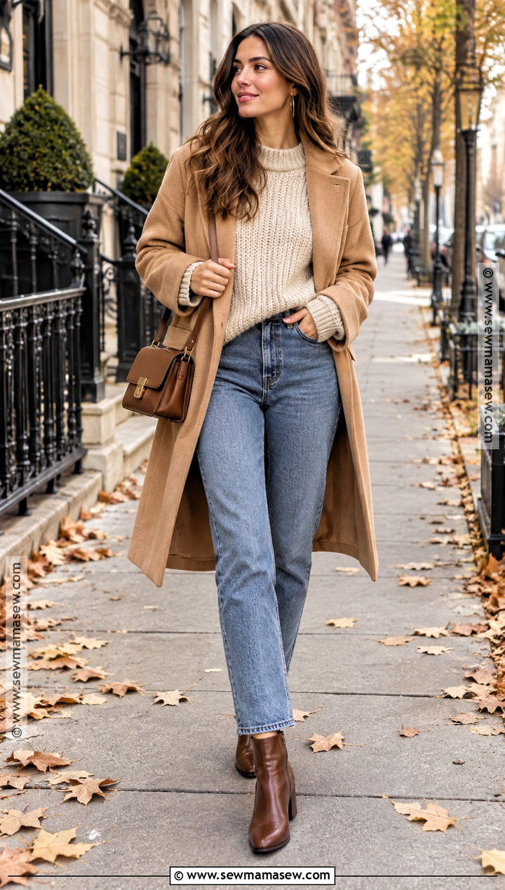 Chunky Sweater With Straight Leg Jeans And Ankle Boots - 15 autumn winter clothes
