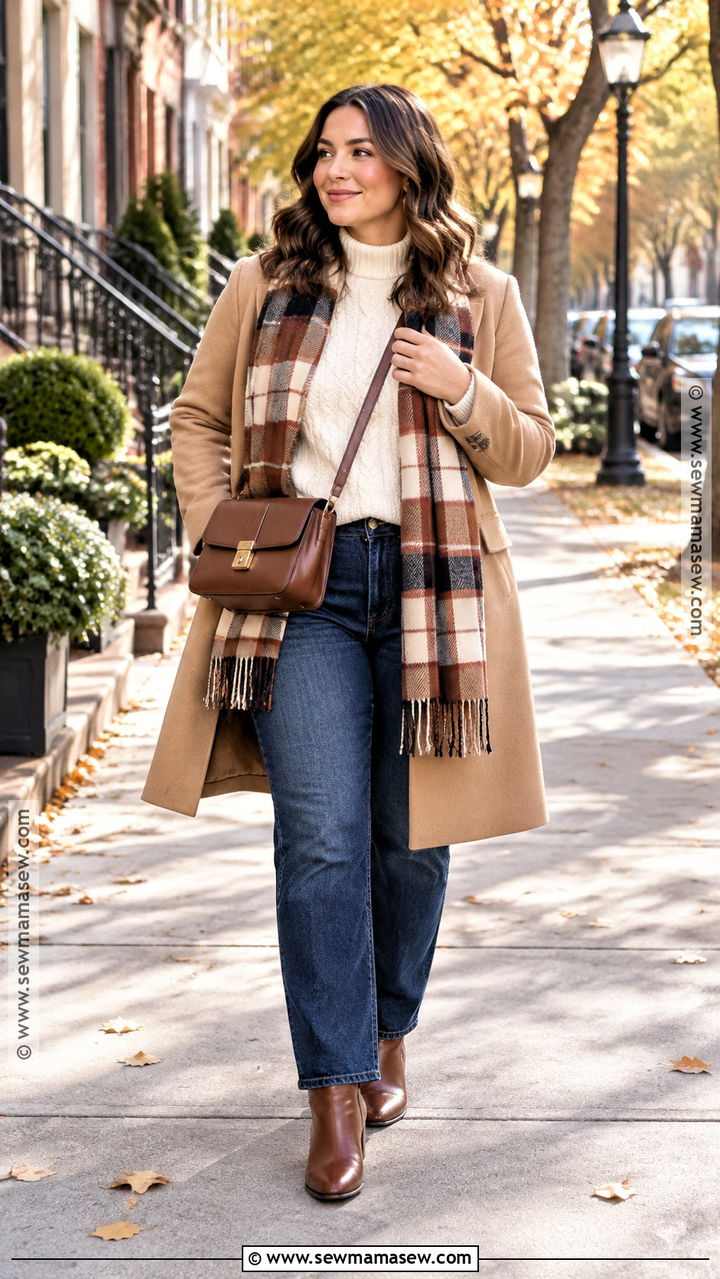 Chunky Sweater and Straight Leg Jeans Fall Outfit - 20 warm outfits for fall