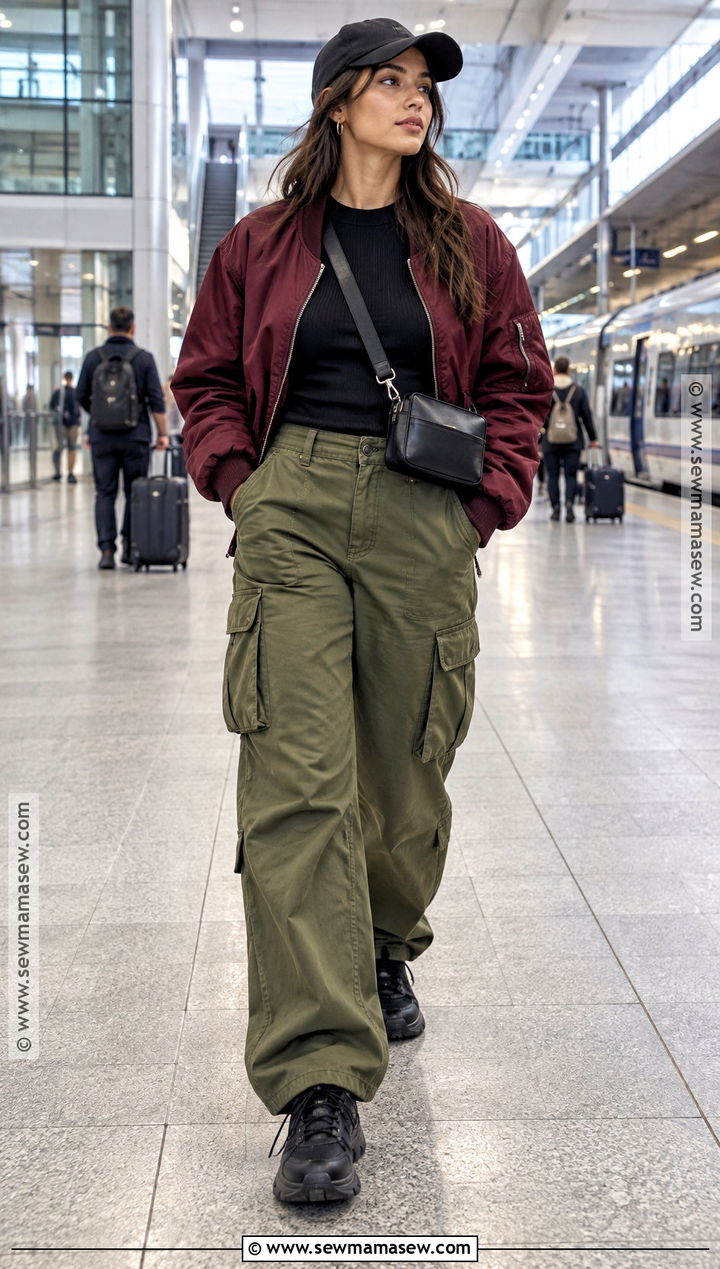 Chunky Trainers With Bomber Jacket And Cargo Trousers - 20 autumn trainers ideas