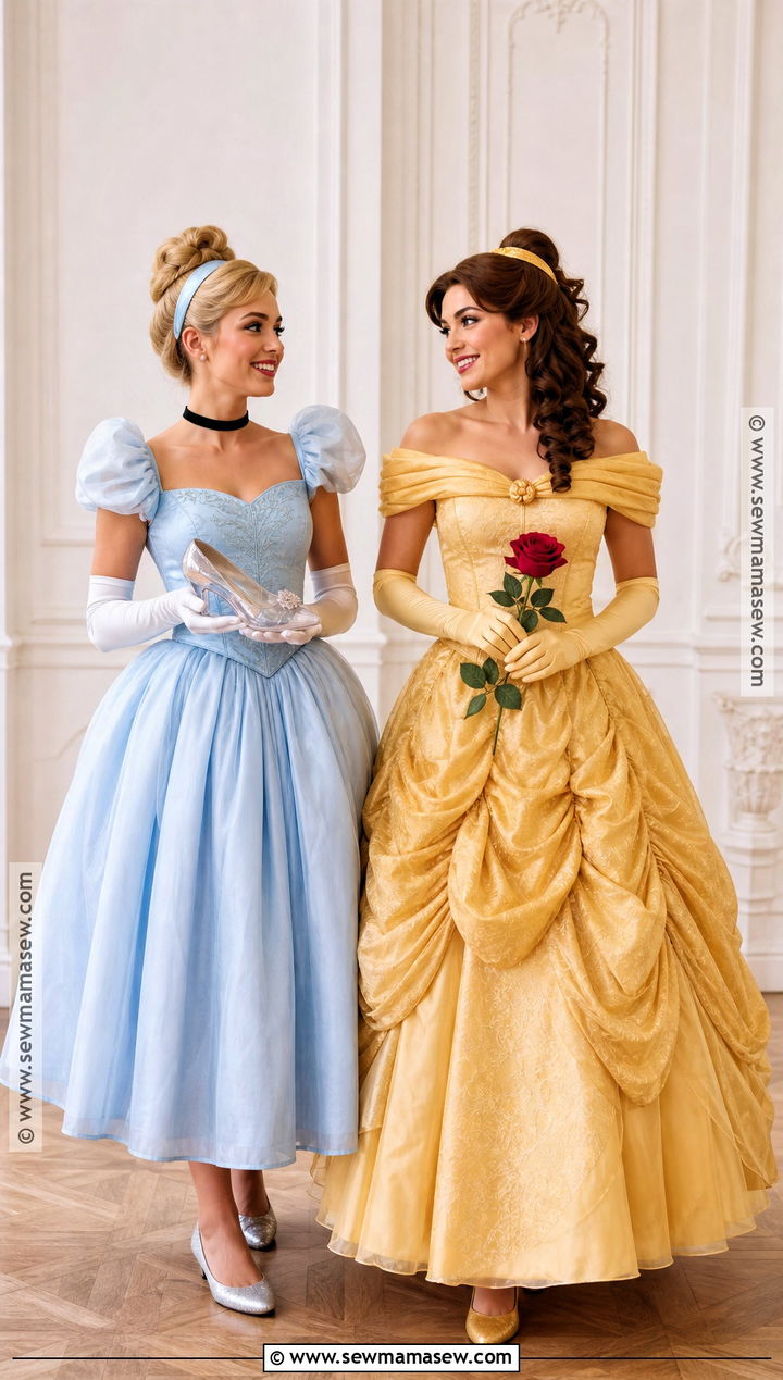Cinderella And Belle Costume - 30 brunette and blonde halloween costumes