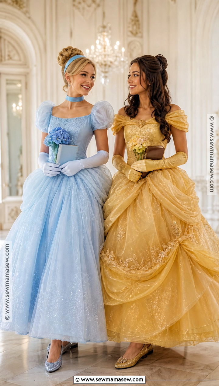 Cinderella And Belle Princess Costume - 30 duo halloween costumes bff blonde and brunette