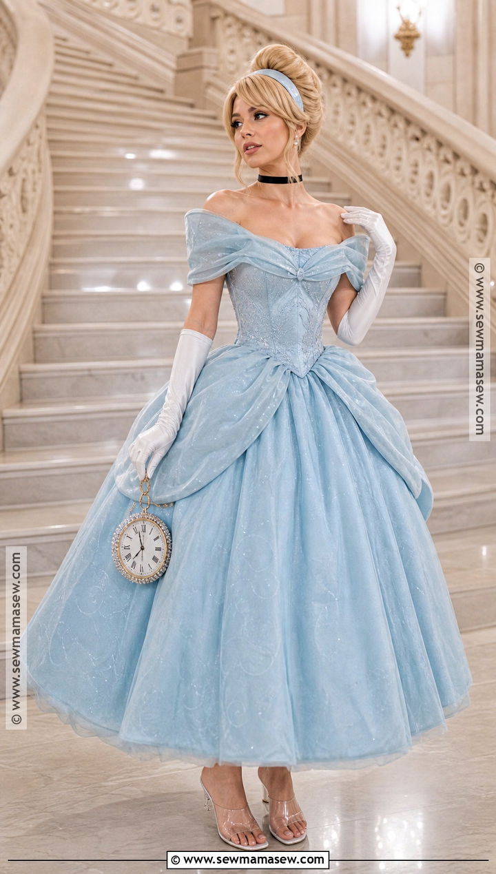 Cinderella Blue Ball Gown Cosplay - 35 Princess Cosplay Ideas