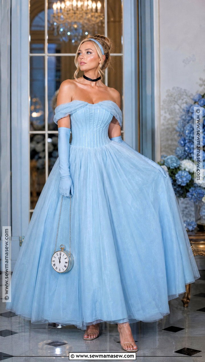 Cinderella Blue Ball Gown Costume - 40 disney princess halloween costumes