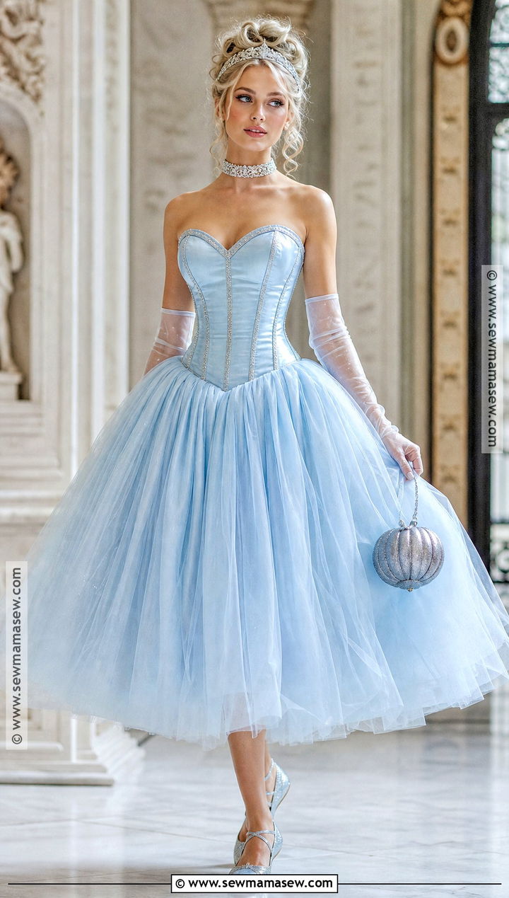 Cinderella Blue Corset Costume - 35 Blue Corset Halloween Costumes
