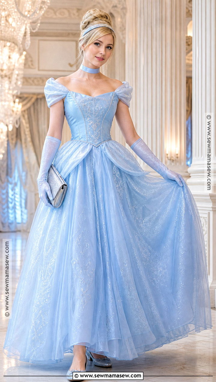 Cinderella Blue Dress Costume - 30 blonde girl halloween costumes