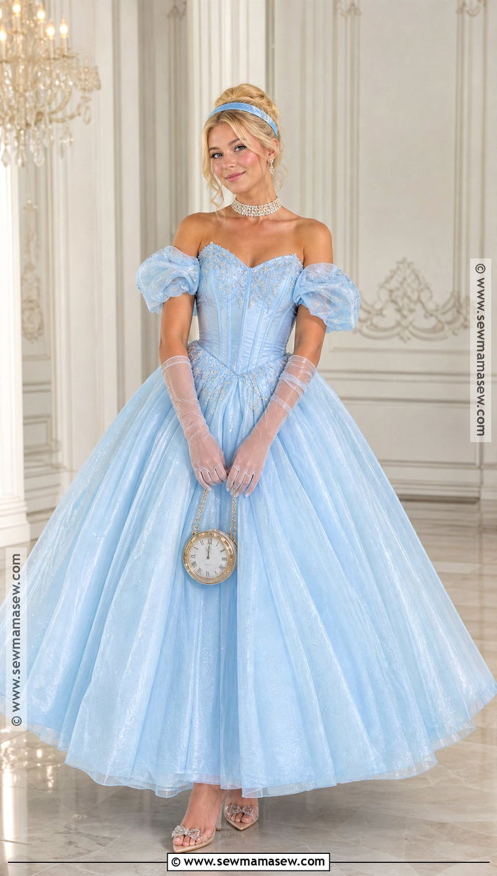 Cinderella Blue Gown Costume - 50 blonde halloween costumes