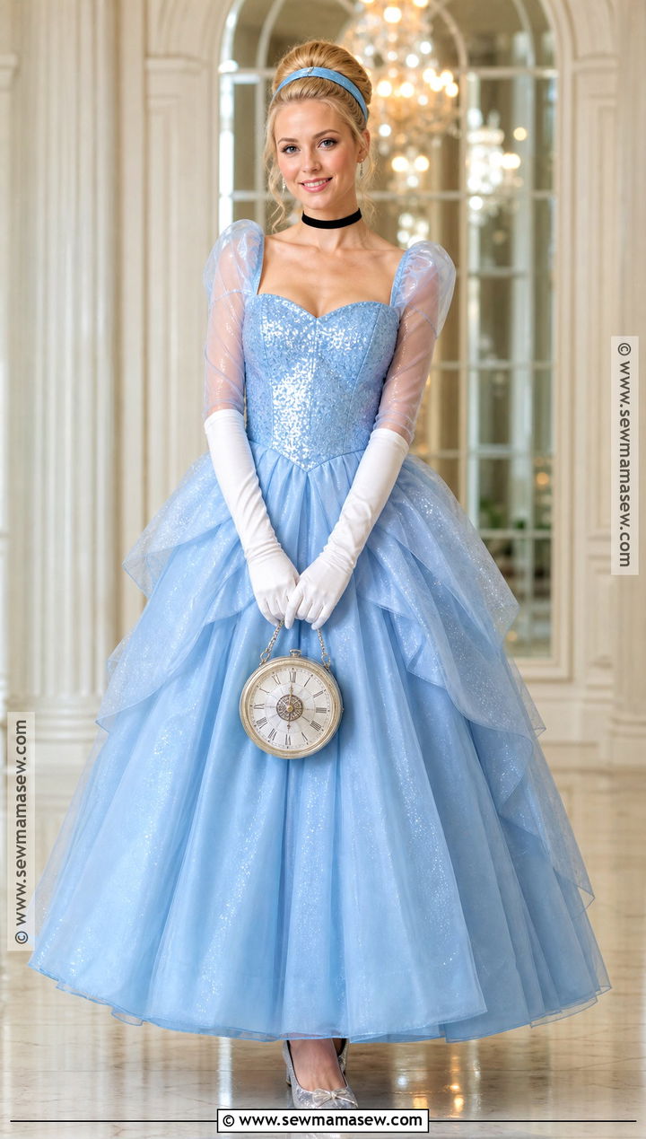 Cinderella Costume With Blue Ball Gown - 35 disney costume ideas