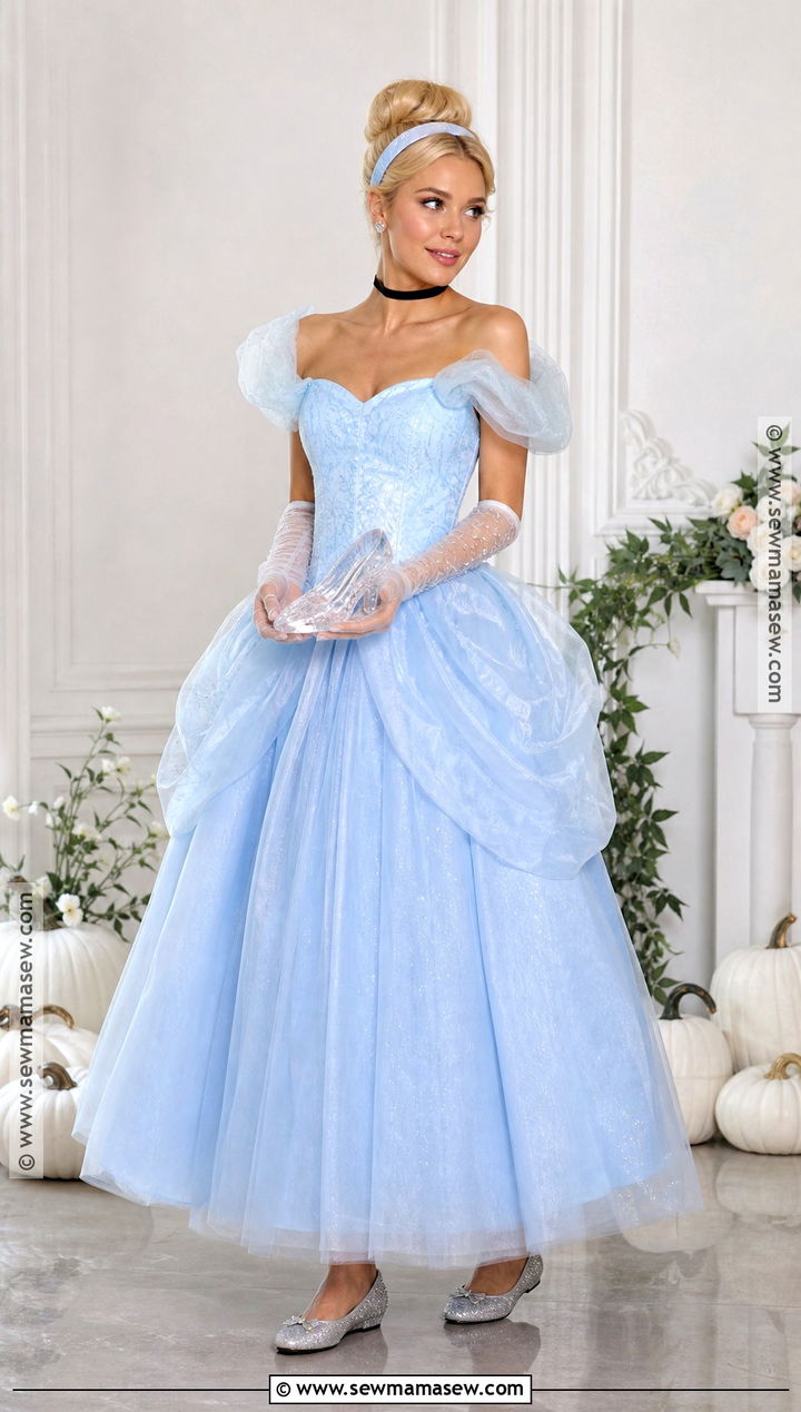Cinderella Costume With Blue Ball Gown - 50 cute halloween costumes