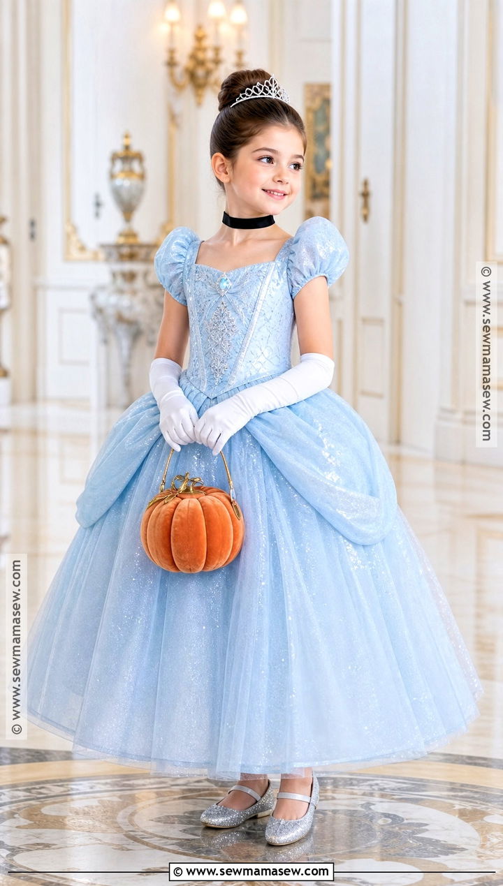 Cinderella Princess Costume With Blue Ball Gown - 30 princess dress up ideas