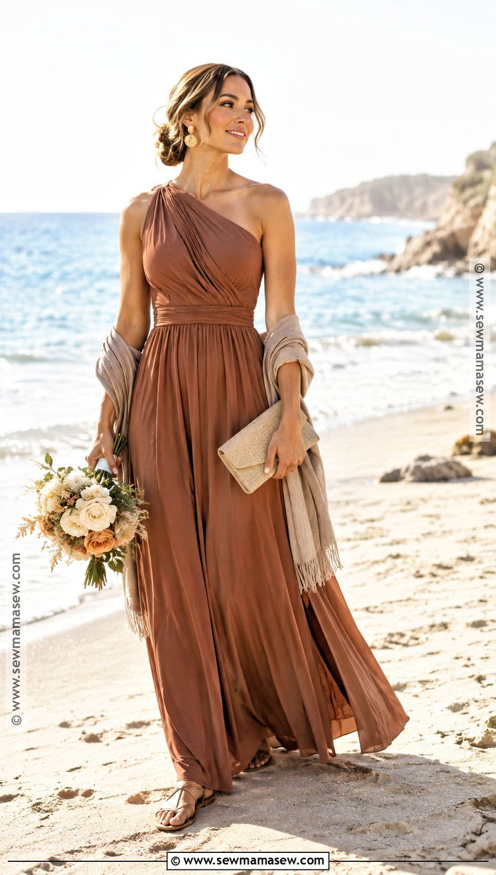 Cinnamon Convertible Beach Bridesmaid Dress - 15 Fall Beach Bridesmaid Dresses
