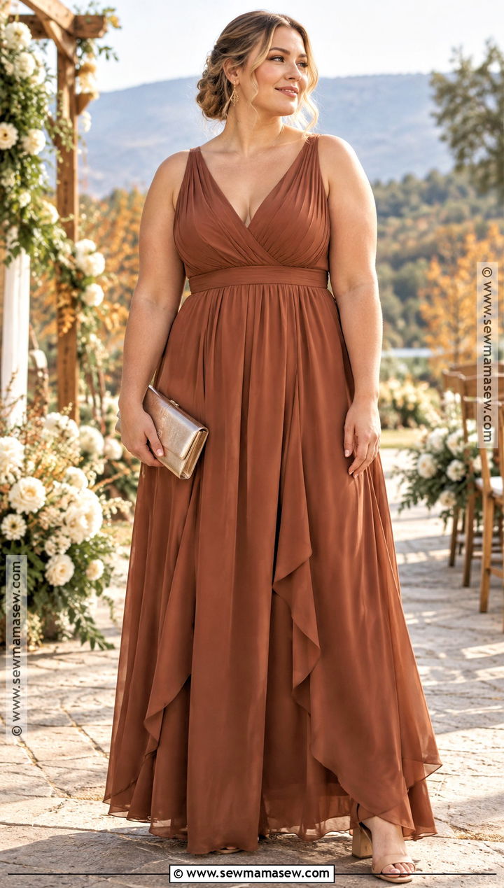 Cinnamon Empire Waist Bridesmaid Dress - 15 Cinnamon Bridesmaid Dresses Fall