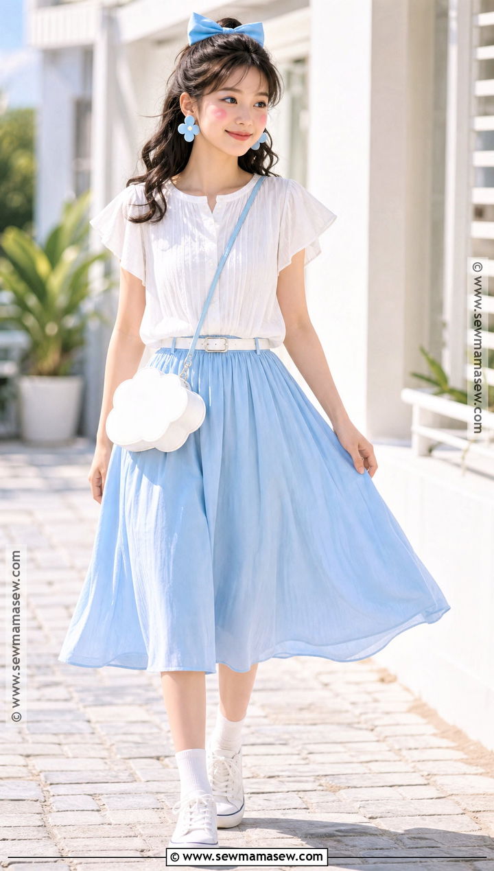 Cinnamoroll Summer Costume With Blue Skirt - 30 cinnamoroll costume ideas
