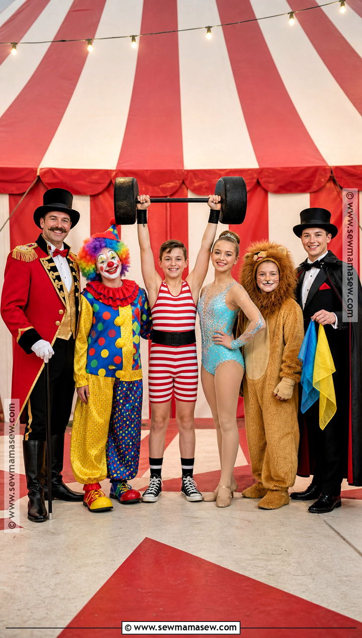 Circus Family Costume For Six - 30 family of 6 halloween costumes