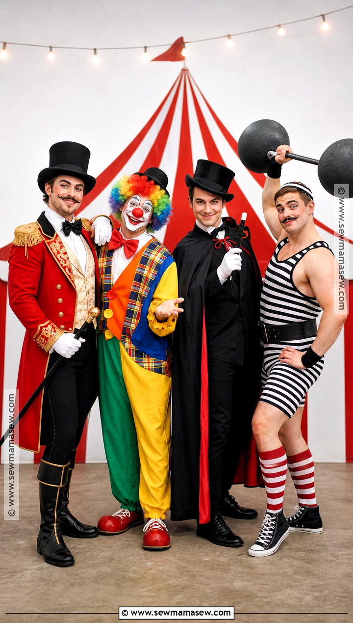 Circus Performers Group Costume - 30 costume ideas for 4 for friends