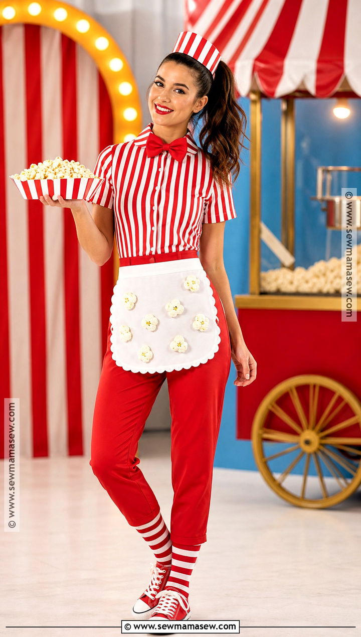 Circus Popcorn Vendor Costume - 30 Circus Costume Ideas for Women