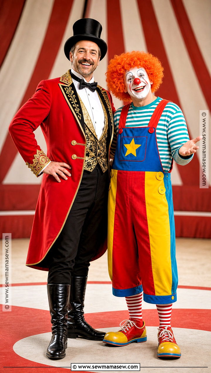 Circus Ringmaster And Clown Duo Costume - 40 halloween costume duo ideas