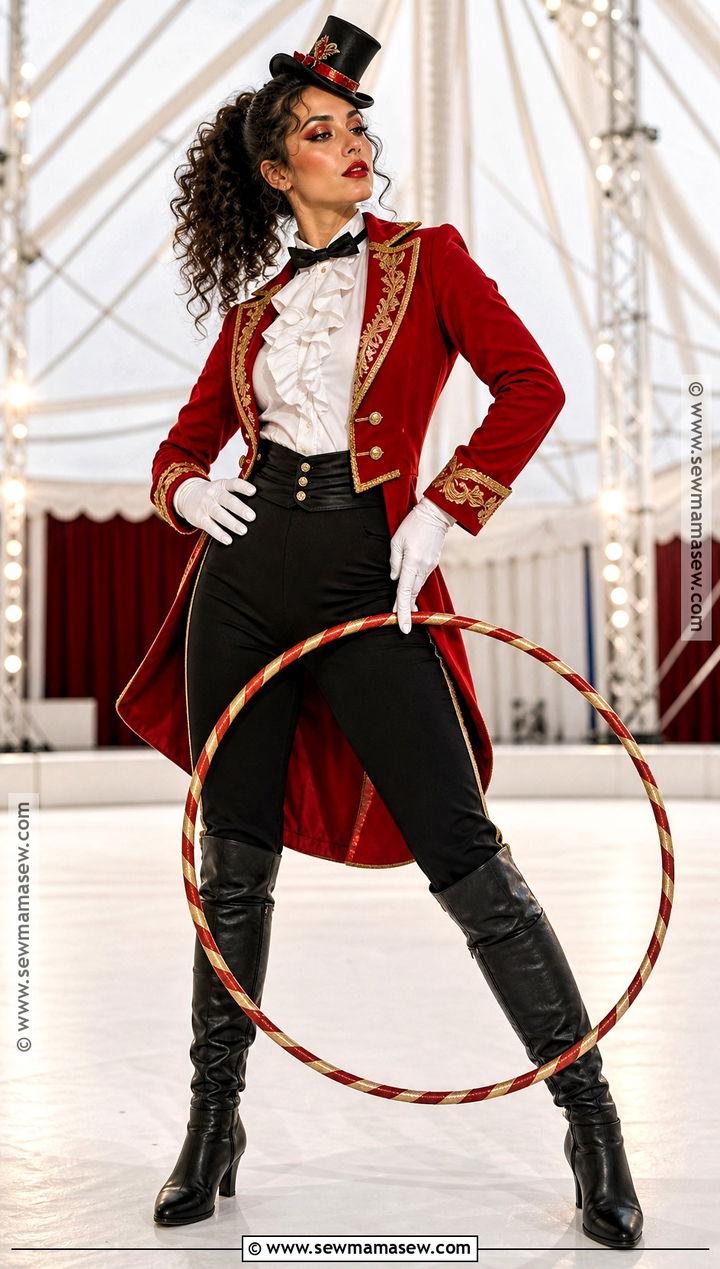 Circus Ringmaster Costume With Curly Ponytail - 40 curly hair halloween costume ideas
