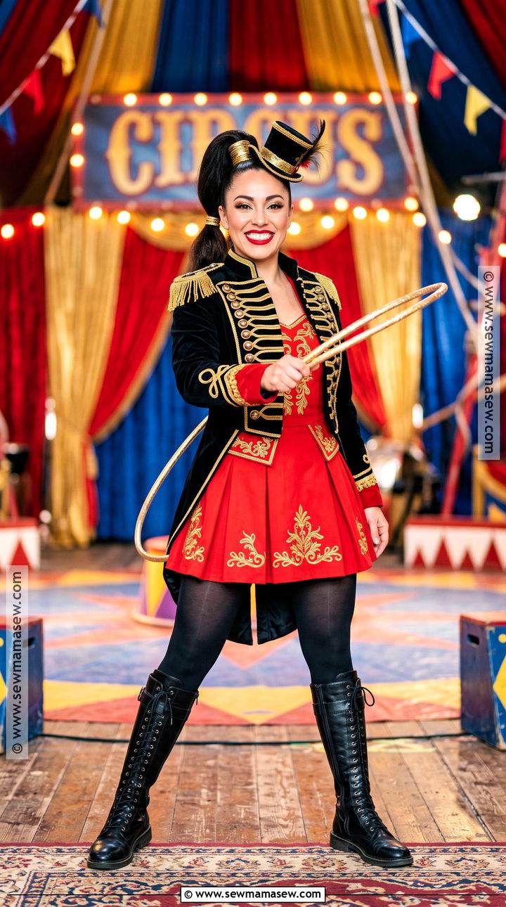 Circus Ringmaster Costume With Red Dress - 30 red dress halloween costume ideas