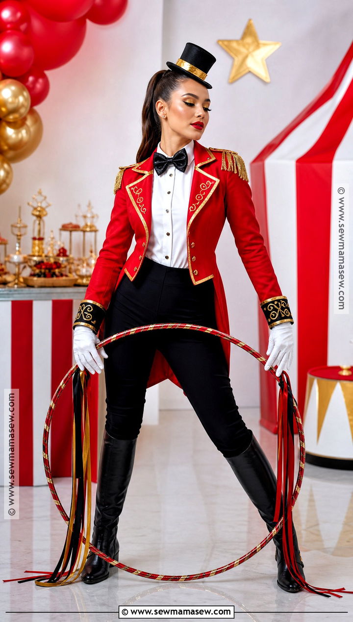 Circus Ringmaster Costume With Red Jacket - 30 halloween costume party ideas
