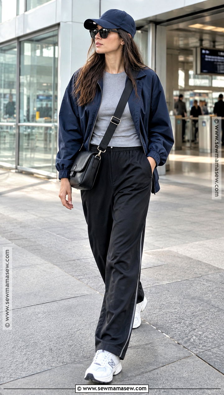 City Girl Fall Windbreaker And Track Pants Outfit - 20 City Girl Outfits Fall