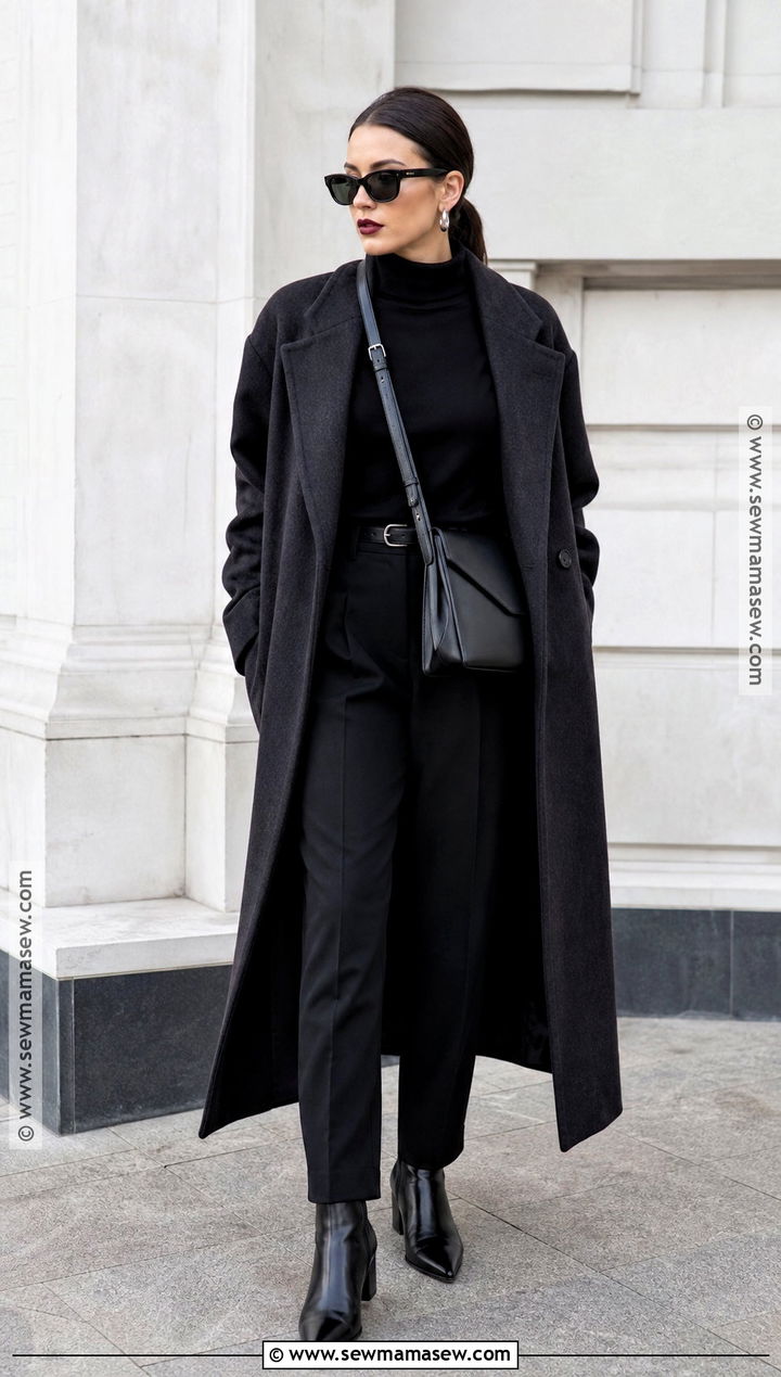 City Witch Outfit With Long Coat - 50 witch outfit ideas