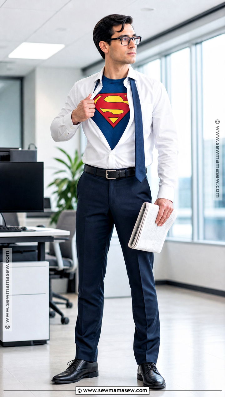 Clark Kent Cosplay With Superman Shirt - 35 simple cosplay ideas