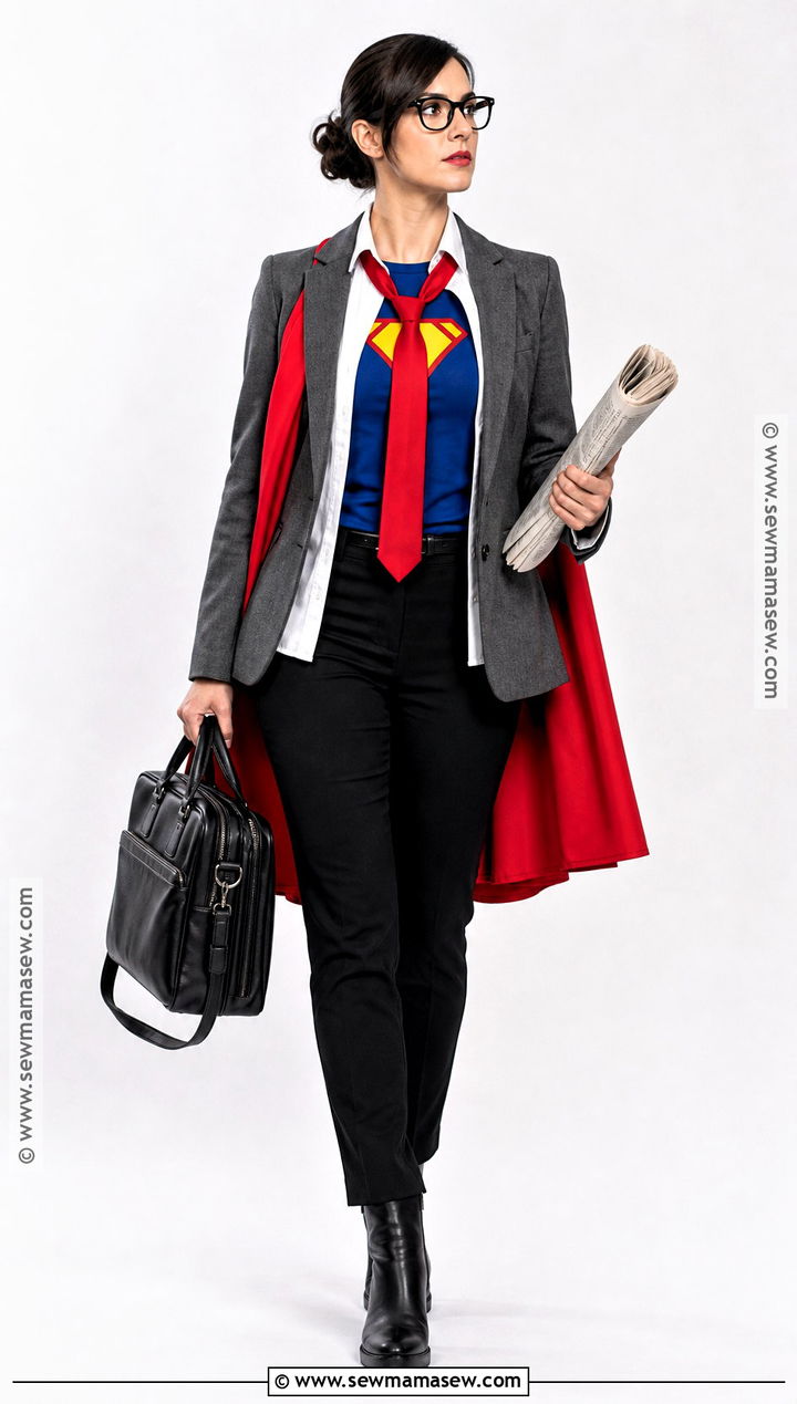 Clark Kent Costume With Red Cape Reveal - 35 Clark Kent Costume Ideas for Women