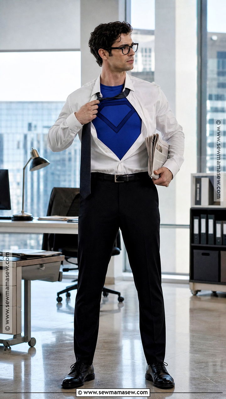 Clark Kent Costume With Superhero Shirt - 35 Halloween Costume Ideas for Men