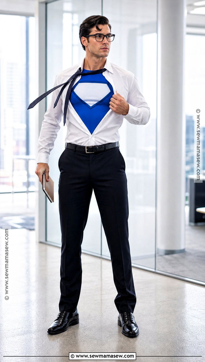 Clark Kent Costume With Superman Shirt - 45 easy last minute halloween costumes