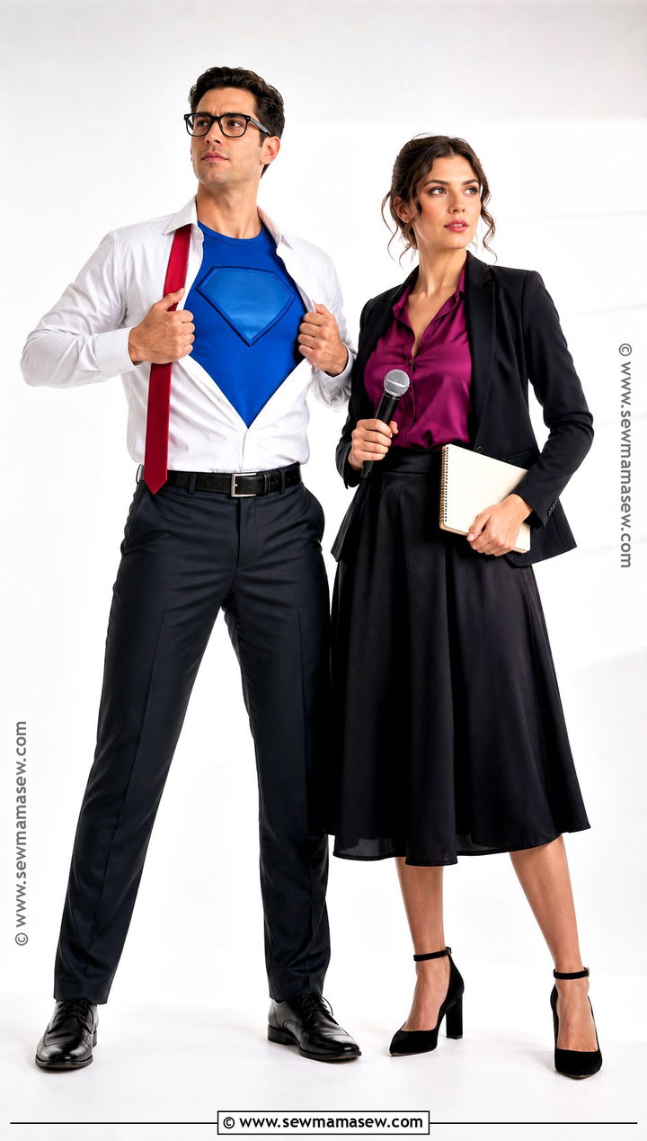 Clark Kent Shirt Reveal And Lois Lane Costume - 35 superman and lois lane costume ideas
