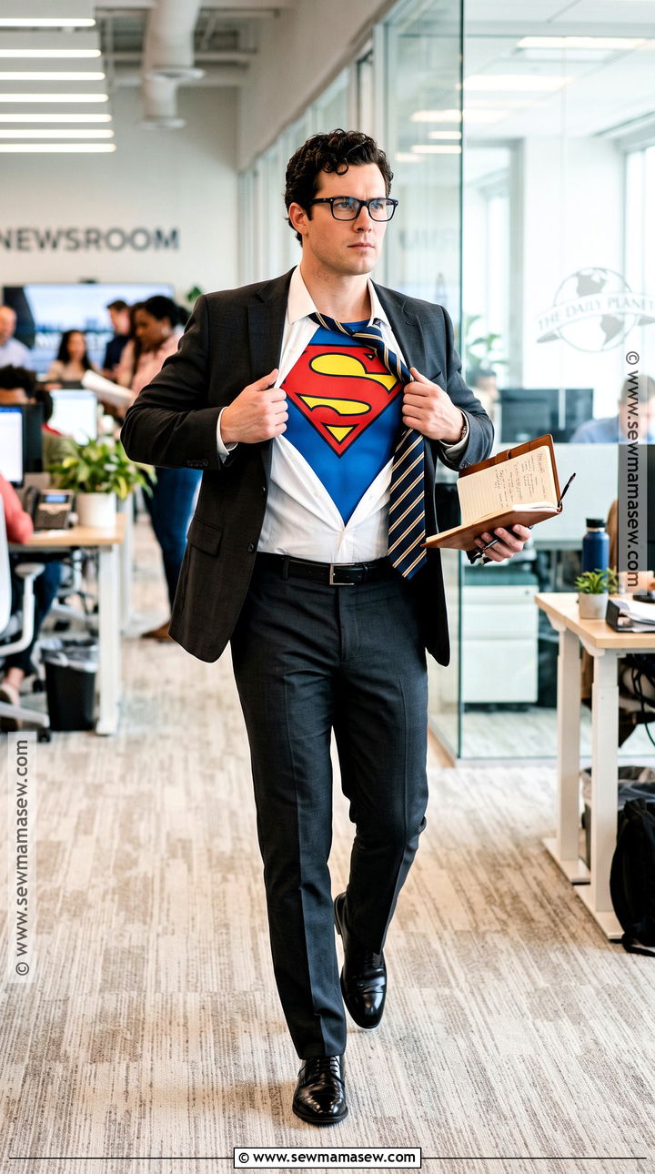 Clark Kent Superman Costume With Open Shirt - 45 mens halloween costumes